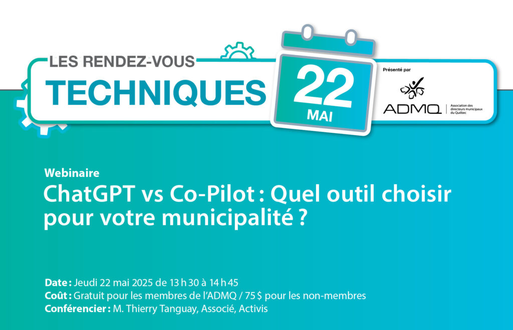 ChatGPT vs Co-Pilot : Quel outil choisir pour votre municipalité? | Mai 2025